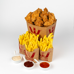 Kubełek Wings dla trojga