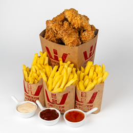 Kubełek Strips dla trojga 