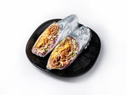 Tortilla na bogato z mięsem kraftowym